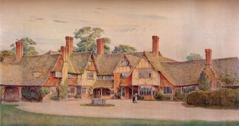Stoke Barn, Fulmer, Bucks. Gerald Unsworth & Inigo Triggs, arkitekter, 1914