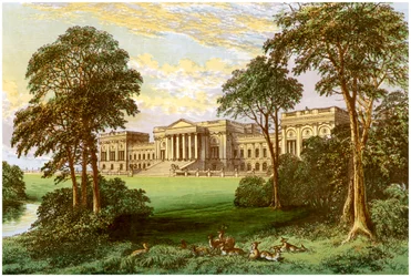Stowe Park, Buckinghamshire, hem för hertigen och markisen av Buckingham och Chandos, c1880