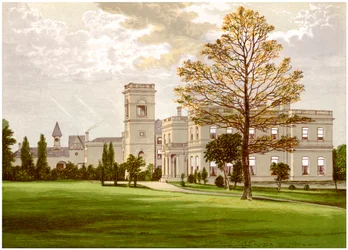 Stowlangtoft Hall, Suffolk, hem för familjen Wilson, c1880