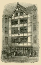 Street Front of Crosby Hall, c1872.