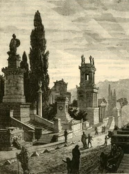 Gravgatan i Aten, restaurerad, 1890.
