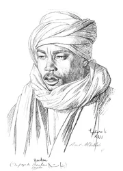 Studie av en egyptisk man, 1895