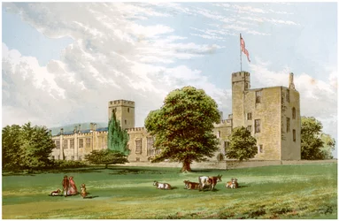 Sudeley Castle, Gloucestershire, hem för familjen Dent, c1880