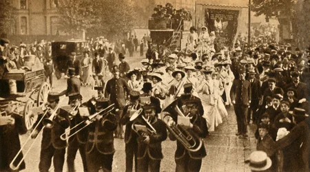 Suffragettmartyrer frigivna från fängelse, 1908, 1933.