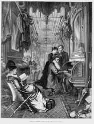 Söndag morgon på Union Pacific Railroad, USA, 1875
