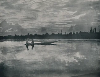 Solnedgång vid Dalsjön, Kashmir, 1936.