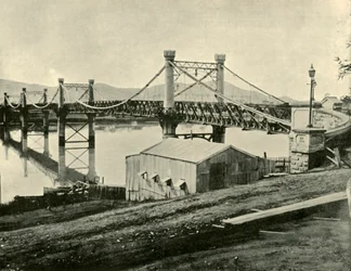 Hängbro, över Fitzroy, 1901.