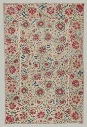 Suzani: gardin eller sängöverdrag, ca 1800.
