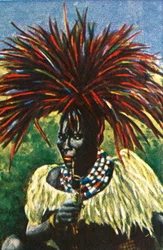 Swazi man från Sydafrika, c1928.