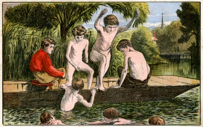 Simning, 1800-talet