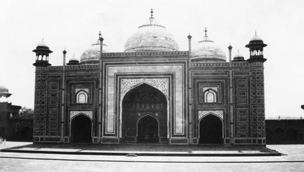 Taj Mahal moské eller moské, Agra, Indien, 1916-1917