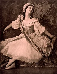 Tamara Karsavina, rysk ballerina, i Nikolai Tcherepnins balett Le Pavillon dArmide, 1913