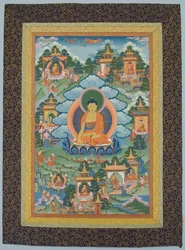 Tangka med Buddha, 1800-talet.