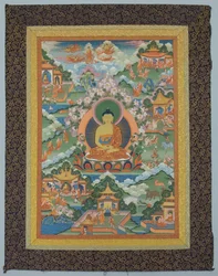 Tangka med Buddha, 1800-talet.