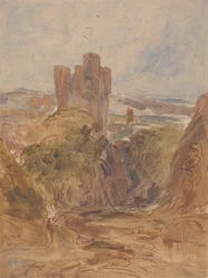 Tantallon Castle, en studie, ca. 1830.