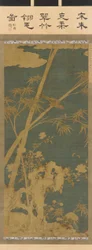 Gobeläng: bambu, blommor, fåglar och insekter, Ming- eller Qingdynastin, 1575-1725.
