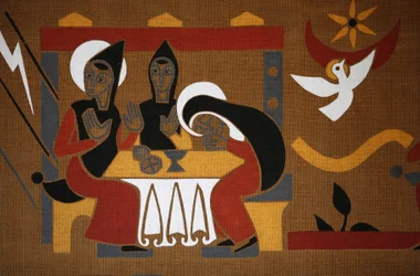 Gobeläng i Saint-Pierre de Solesmes kloster: Life of Saint Benedict, Solesmes, Frankrike