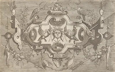 Plaketter och andra prydnadsföremål av olika och nyckfulla uppfinningar Kartuscher och andra prydnadsföremål o ..., 1773.