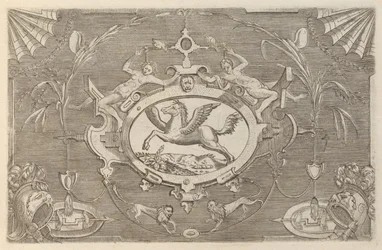 Plaketter och andra prydnadsföremål av olika och nyckfulla uppfinningar Kartuscher och andra prydnadsföremål o..., 1773.