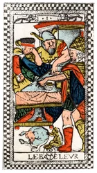 Tarotkort från jonglören eller Mountebank, Parisian Tarot, 1500.