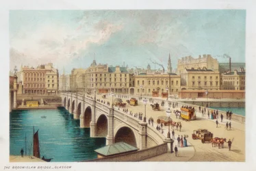 Telfords bro över Clyde vid Broomielaw, Glasgow, 1891
