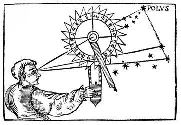 Säger tid på natten med hjälp av en nattlig, 1539