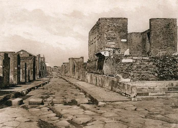 Temple of Fortuna, Pompeji, Italien, c1900-talet