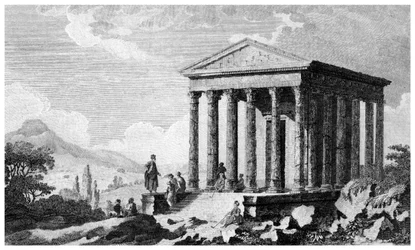 Augustus tempel i Mylasa Milas, Turkiet, 1800-talet
