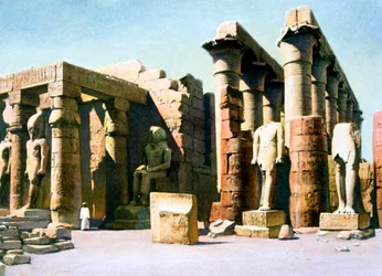 Ramses II-templet, Luxor, Egypten, 1900-talet