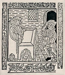 Hyresgäst betalar hyra, 1523, 1903