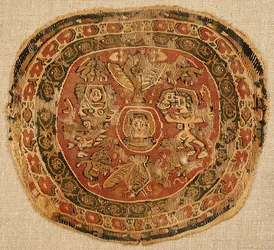 Textilfragment, bysantinskt, 800-900-tal.