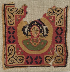 Textilfragment, koptiskt, 600-700-tal.