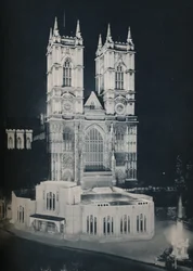 Abbey Church of St. Peter, Westminster, visar det tillfälliga annexet, 1937