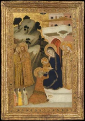 Tillbedjan av Magi, ca. 1340-43.