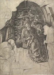 Tillbedjan av Magi, ca. 1475-80.
