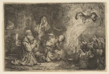 Ängeln som avgår från Tobias familj, 1641.