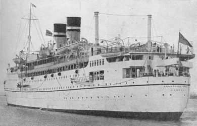 Arandora-stjärnan i början av en fredstidsresa, c1938 1940