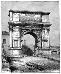 Titusbågen, Rom, Italien, 1882