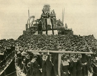 Ärkebiskopen av York besöker brittiska sjömän från Royal Navy, första världskriget, 1914, c1920.