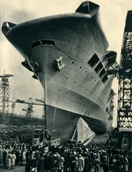 Arken lanseras på Merseyside, 13 april, 1937, 1942.