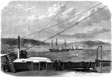 Atlantiska telegrafexpeditionen, Content Bay, Newfoundland, 1866