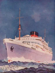 The Attractive Coloring of the Union Castle liner Stirling Castle, 1937