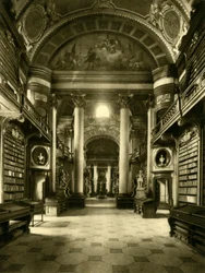 Österrikiska nationalbiblioteket, Wien, Österrike, cirka 1935.