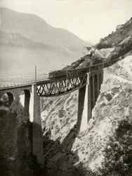 Baltschieder-viadukten på Lotschbergs stambana ..., 1935-36.
