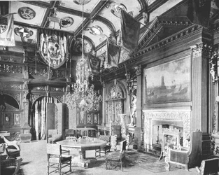 The Banqueting Hall, Knebworth House, Hertfordshire, 1894.