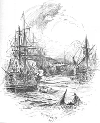 Slaget upprätthölls med oförminskad raseri i över fyra timmar, c1895, 1902