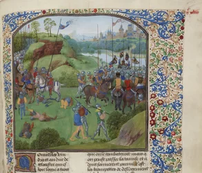 Slaget vid Radcot Bridge den 19 december 1387, ca 1470-1475.
