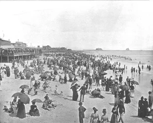 Stranden i Atlantic City, New Jersey, USA, c1900.