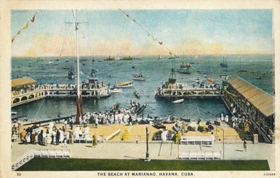 Stranden vid Marianao, Havanna, Kuba, c1910
