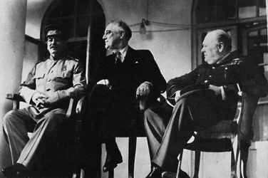 De tre stora möttes i Teheran 1943, 1945